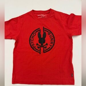 Psycho Bunny Santa Fe Graphic Boys’s Tee in chili red